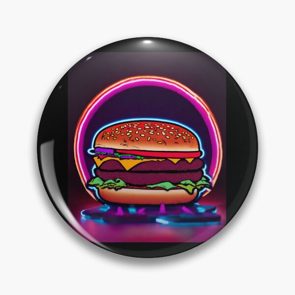 Item preview, Neon cheeseburger designed and sold by seahorse crossing.