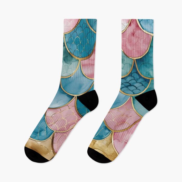 Item preview, Colorful mermaid scales print designed and sold by dcrc.