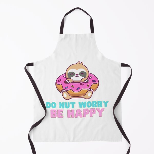 Item preview, Do Nut Worry, Be Happy Adorable Sloth in Doughnut Floatie Graphic Sloth Life designed and sold by myfavoritesm4.