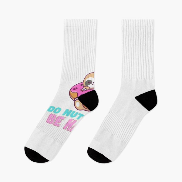 Item preview, Do Nut Worry, Be Happy Adorable Sloth in Doughnut Floatie Graphic Sloth Life designed and sold by myfavoritesm4.
