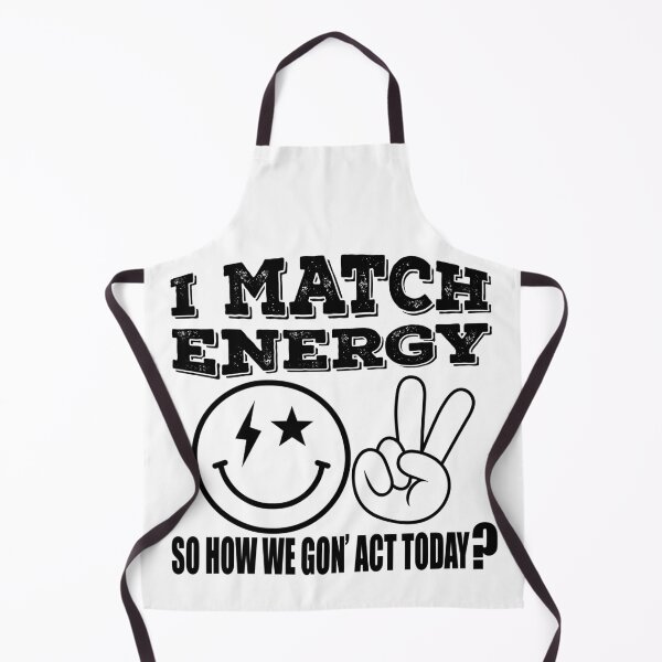 Item preview, I Match Energy So How We Gon' Act Today Face Peace Sign Black designed and sold by SandyMDesigns.
