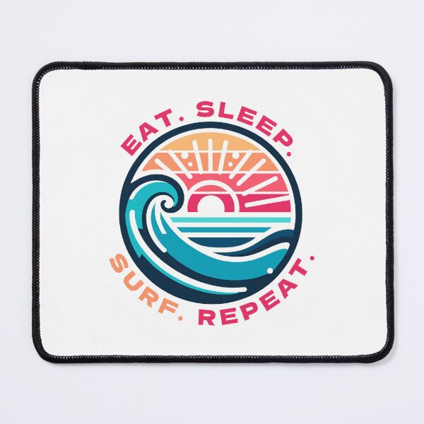 Item preview, Funny Surfing Eat Sleep Surf Repeat Surfer designed and sold by TKsTees.