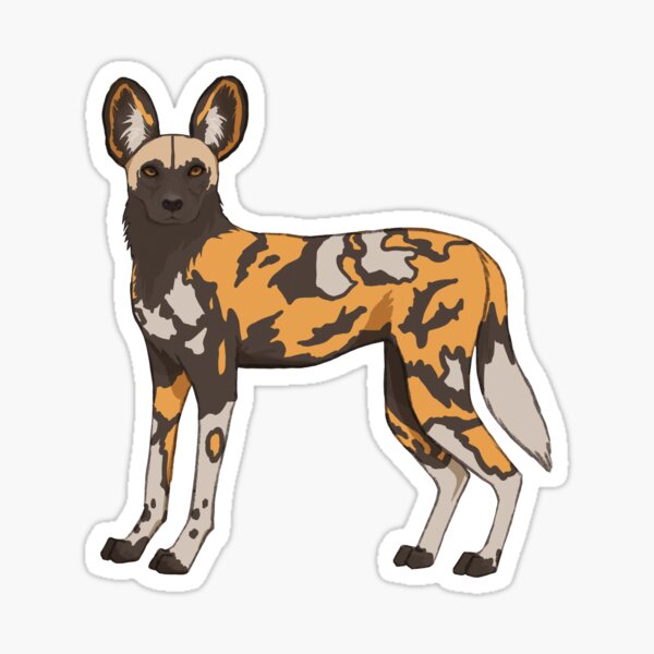 Item preview, African wild dog (Lycaon pictus) designed and sold by chloeholmes135.