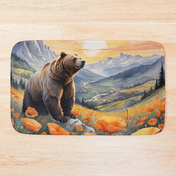 Item preview, Watercolor Poppy Bear designed and sold by JamieRainbow.