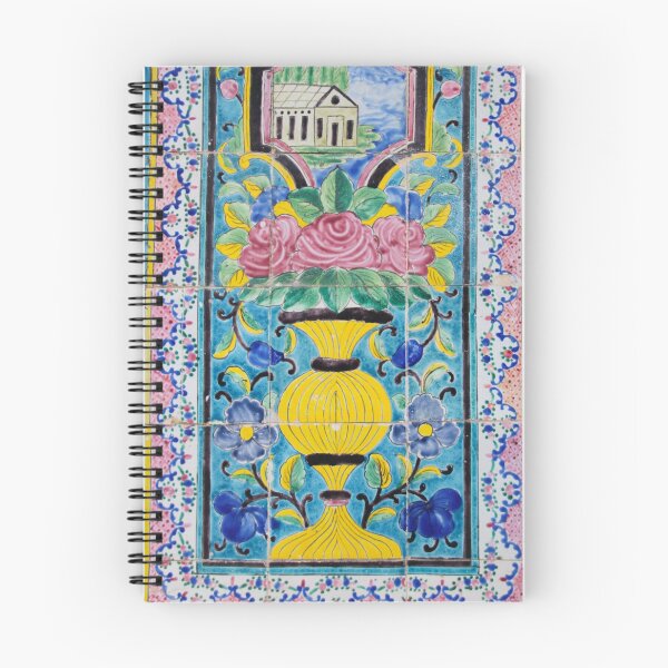 Item preview, Vase and flowers Persian tiles, Golestan palace designed and sold by ColourfulNomad.