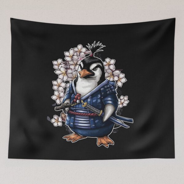 Item preview, Samurai Penguin Art designed and sold by Obsidian Ink by Wilshire.
