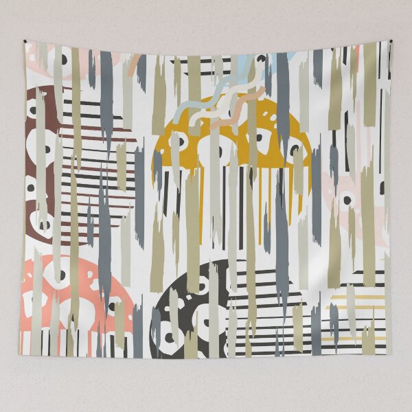 Item preview, Colorful Abstract shapes and stripes Cozy Comforter by Belle Treasure Chest designed and sold by Luetta  Stuger- Fleming.