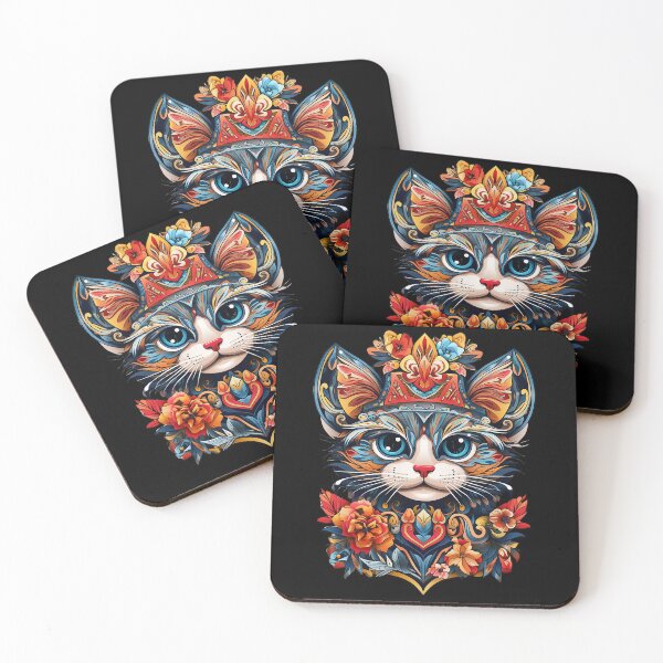 Item preview, Festive Cat With a Floral Crown  designed and sold by Simply Figs.