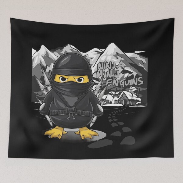 Item preview, Ninja Penguin Art designed and sold by Obsidian Ink by Wilshire.