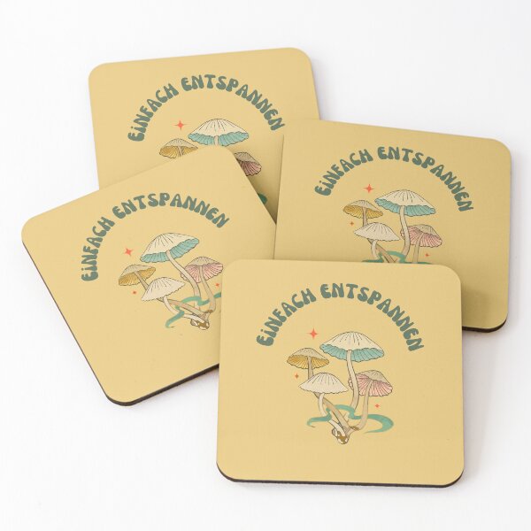 Item preview, Einfach entspannen | Mushroom Illustration | Yellow Background designed and sold by RM-Journey.