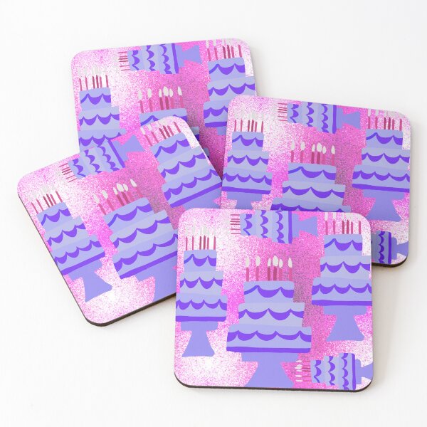 Item preview, Purple Cakes on Pink Glitter designed and sold by Victoria Rose.