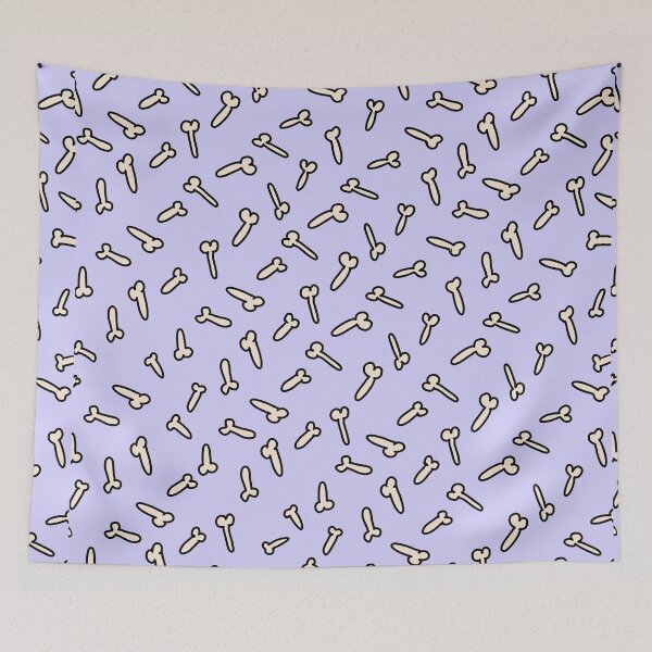 Item preview, THIN PENIS DOODLE PATTERN PASTEL LAVENDER designed and sold by aydapadi.