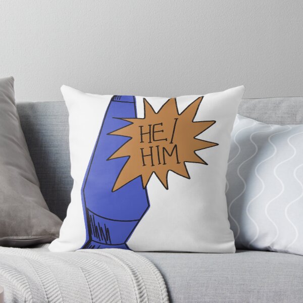 Item preview, He/Him Pronouns Lava Lamp Blue and Yellow designed and sold by lukeskywater.
