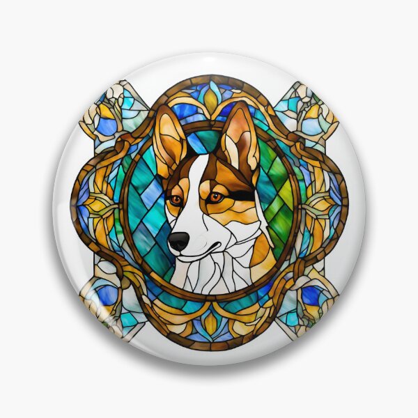 Item preview, Stained Glass Norwegian Lundehund designed and sold by Fredster1966.