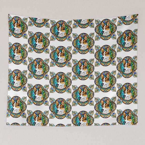 Item preview, Stained Glass Norwegian Lundehund designed and sold by Fredster1966.