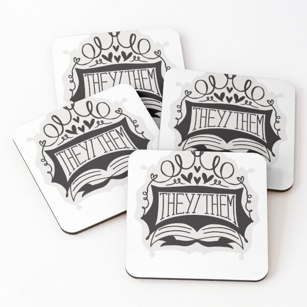 Item preview, They/Them pronouns black and white designed and sold by lukeskywater.