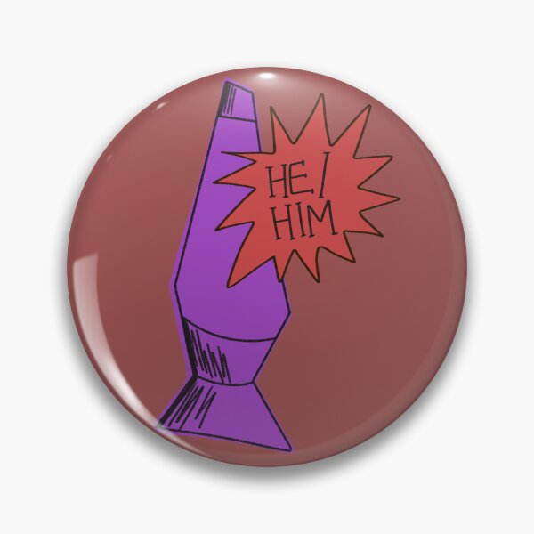 Item preview, He/Him Pronouns Lava Lamp Purple and Red designed and sold by lukeskywater.