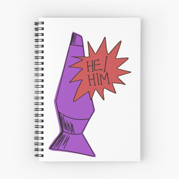 Item preview, He/Him Pronouns Lava Lamp Purple and Red designed and sold by lukeskywater.