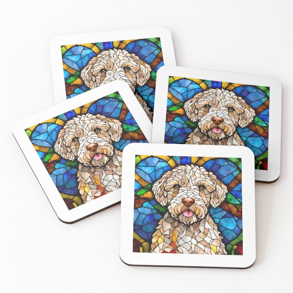 Item preview, Stained Glass Lagotto Romagnolo designed and sold by Fredster1966.