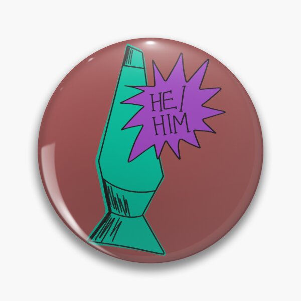 Item preview, He/Him Pronouns Lava Lamp Teal and Purple designed and sold by lukeskywater.