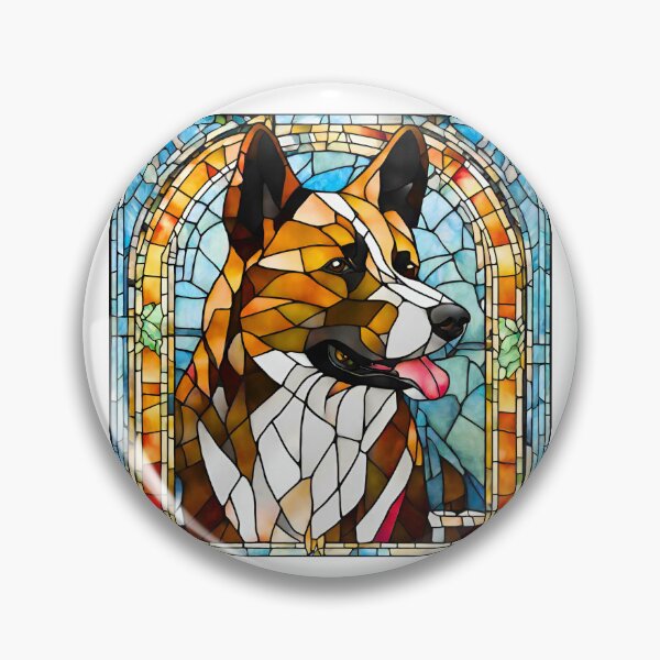 Item preview, Stained Glass Karelian Bear Dog designed and sold by Fredster1966.