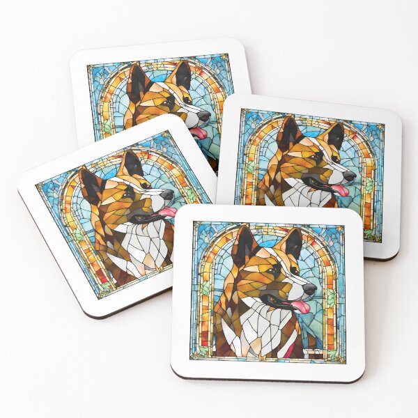 Item preview, Stained Glass Karelian Bear Dog designed and sold by Fredster1966.