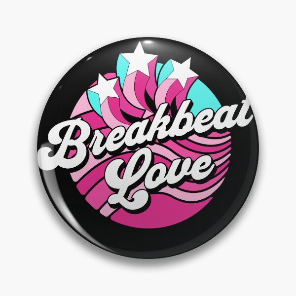 Item preview, BREAKBEAT  - Love Waves Stars (white/blue/pink)  designed and sold by Discothreadz.