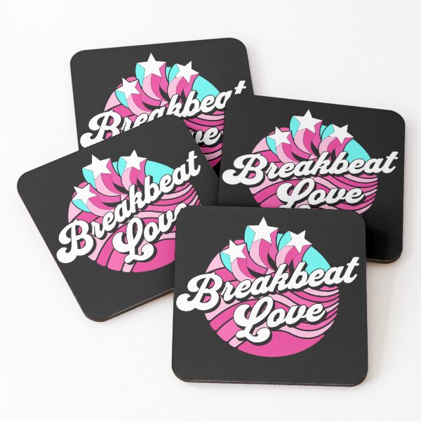 Item preview, BREAKBEAT  - Love Waves Stars (white/blue/pink)  designed and sold by Discothreadz.