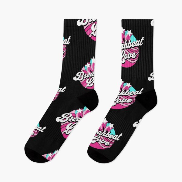 Item preview, BREAKBEAT  - Love Waves Stars (white/blue/pink)  designed and sold by Discothreadz.
