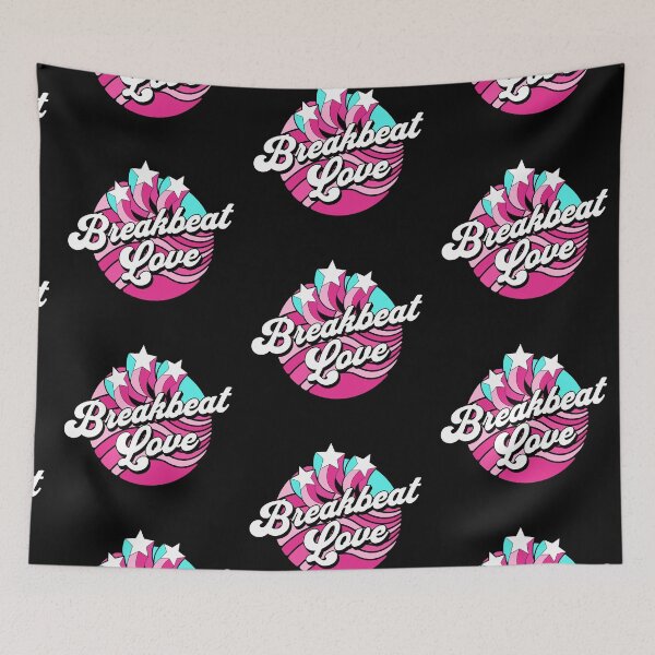 Item preview, BREAKBEAT  - Love Waves Stars (white/blue/pink)  designed and sold by Discothreadz.