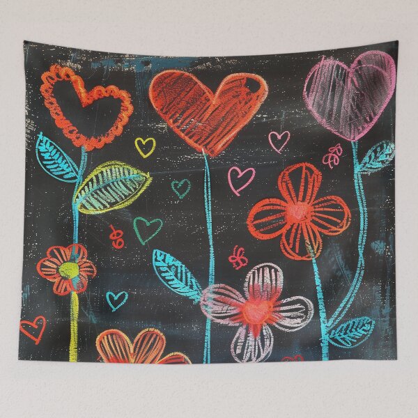 Item preview, Blackboard Chalk Flower Art designed and sold by thegirlyshoppe.