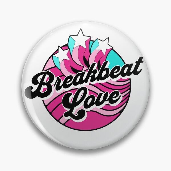 Item preview, BREAKBEAT  - Love Waves Stars (Black/blue/pink)  designed and sold by Discothreadz.