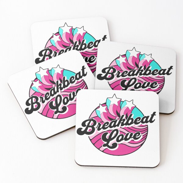 Item preview, BREAKBEAT  - Love Waves Stars (Black/blue/pink)  designed and sold by Discothreadz.
