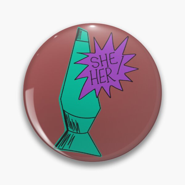 Item preview, She/Her Pronouns Lava Lamp Teal and Purple designed and sold by lukeskywater.