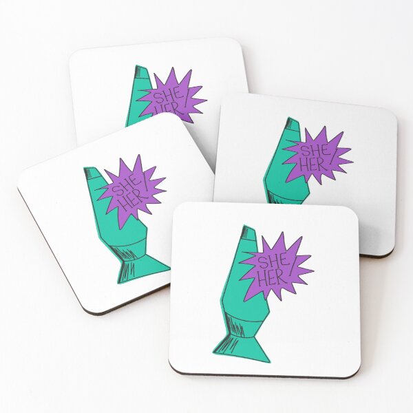 Item preview, She/Her Pronouns Lava Lamp Teal and Purple designed and sold by lukeskywater.