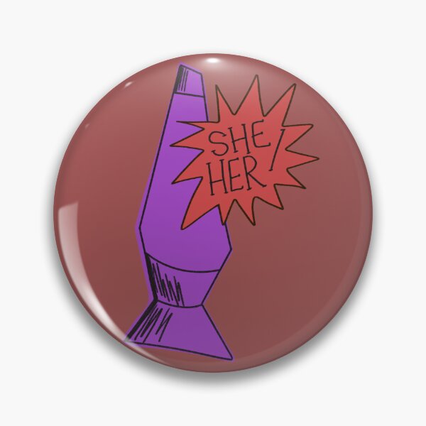 Item preview, She/Her Pronouns Lava Lamp Purple and Red designed and sold by lukeskywater.