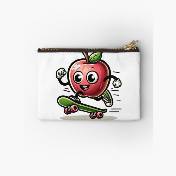 Item preview, Apple Cartoon Character with Skateboard designed and sold by ImagineCorner.