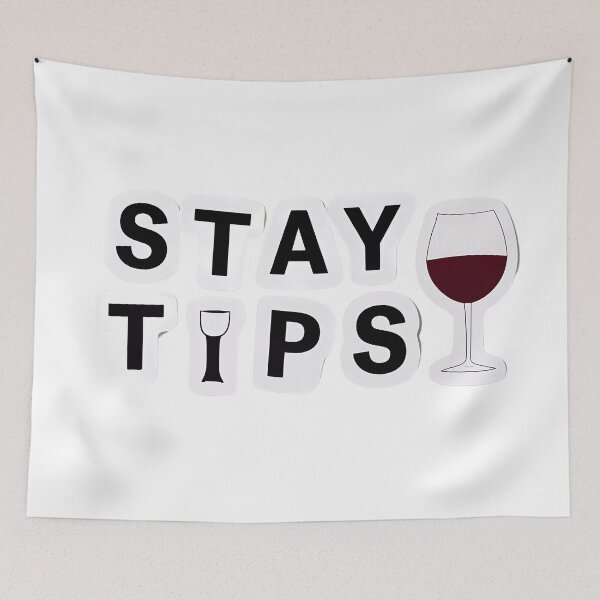 Item preview, 'Stay Tipsy' Fun Sticker Typography Font Design designed and sold by WatermelonPink.