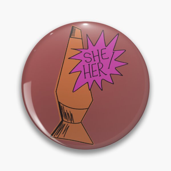Item preview, She/Her Pronouns Lava Lamp Orange and Pink designed and sold by lukeskywater.