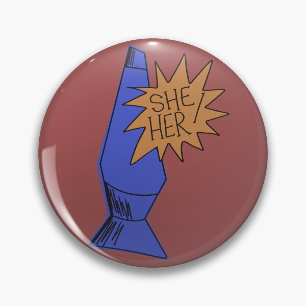 Item preview, She/Her Pronouns Lava Lamp Blue and Yellow designed and sold by lukeskywater.
