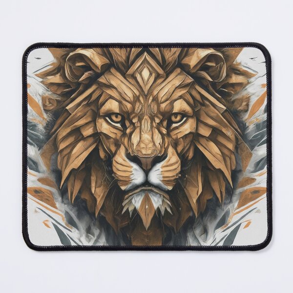 Item preview, Regal Roar: Geometric Lion Mosaic T-Shirt Collection designed and sold by Leo digital art.