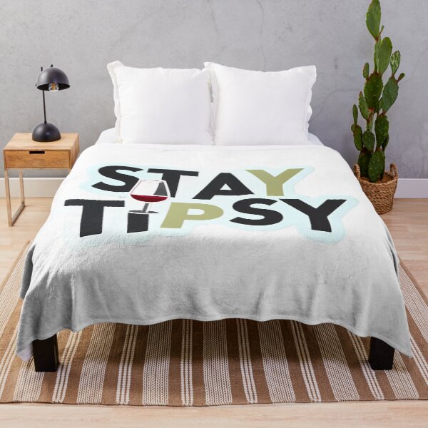 Item preview, 'Stay Tipsy' Fun Typography Party Font Design green, red, gray designed and sold by WatermelonPink.