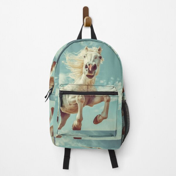 Item preview, Whimsical equestrian: White Horse Jumping  designed and sold by 33wolvesdesigns.