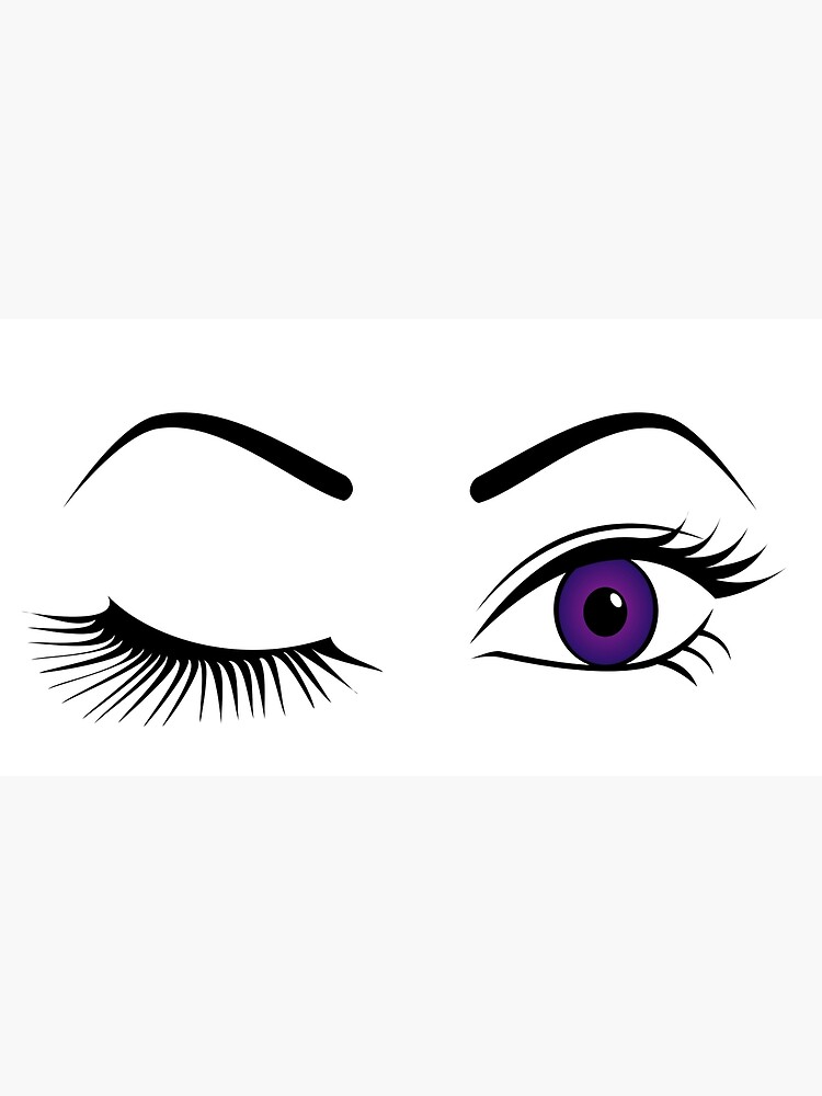 "Violet Wink (Left Eye Open)" Art Print by Lainey1978 Redbubble