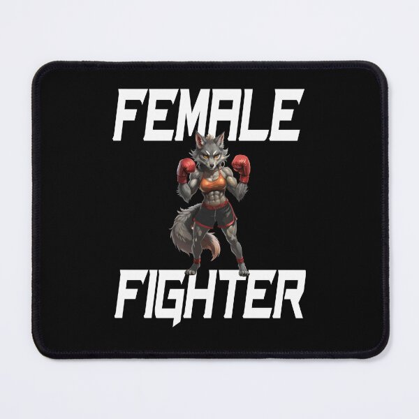 Item preview, Female Fighter - A female wolf wearing boxing gloves. designed and sold by ReneMM.