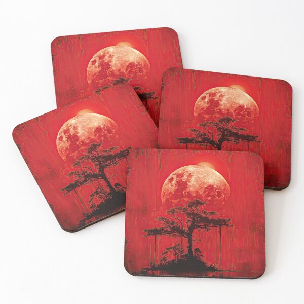 Item preview, Stark Beauty: Bonsai Under a Red Moon designed and sold by EG Creativity Art.