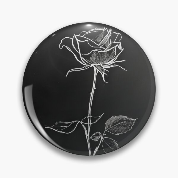Item preview, Chalkboard Rose: Minimalist Floral Art designed and sold by 33wolvesdesigns.