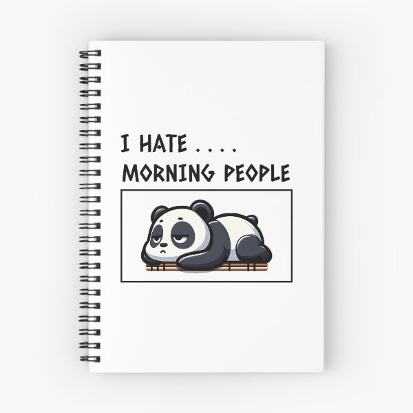 Item preview, I HATE MORNING PEOPLE SAYS PANDA  designed and sold by cave-canvas.