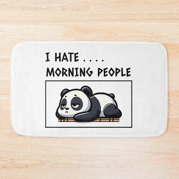 Item preview, I HATE MORNING PEOPLE SAYS PANDA  designed and sold by cave-canvas.