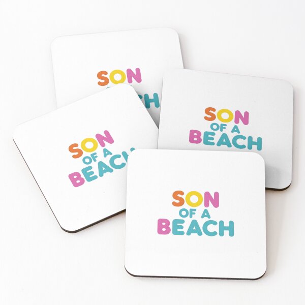 Item preview, Son of a beach rainbow quote text design designed and sold by KNAA.